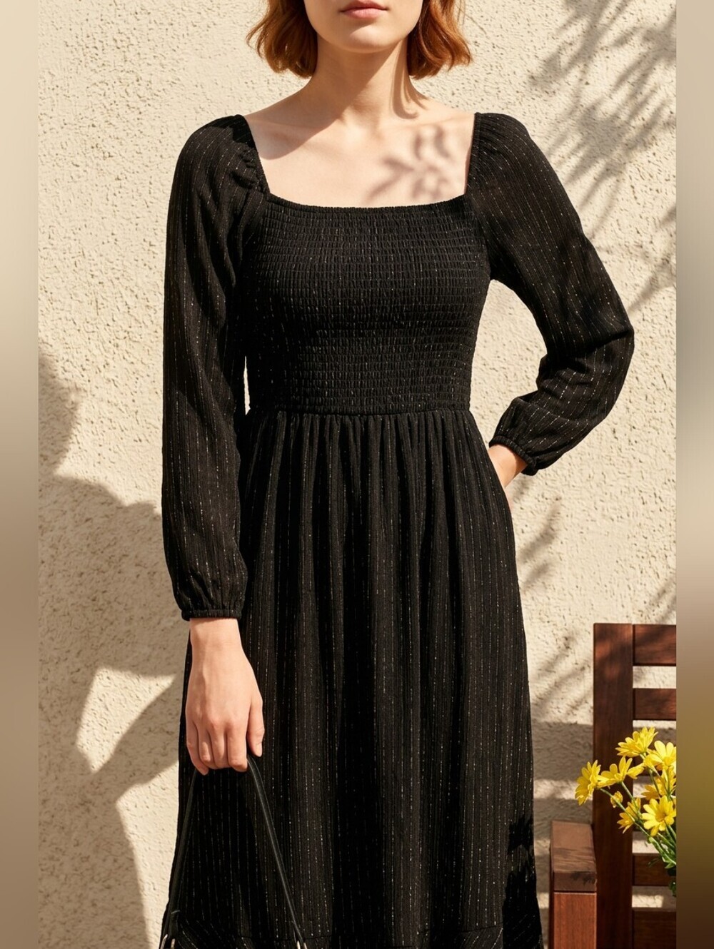 Melloday Elegant Black Dress
